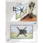 Mountup Full Motion Tv Wall Mount For Most 26-60 Inch Tvs, Max Vesa 400X400Mm Wall Mount Tv Bracket With Swivel Tilting Extension Level Adjustment For Led Lcd Flat Curved Tvs Up To 77 Lbs, Mu0018