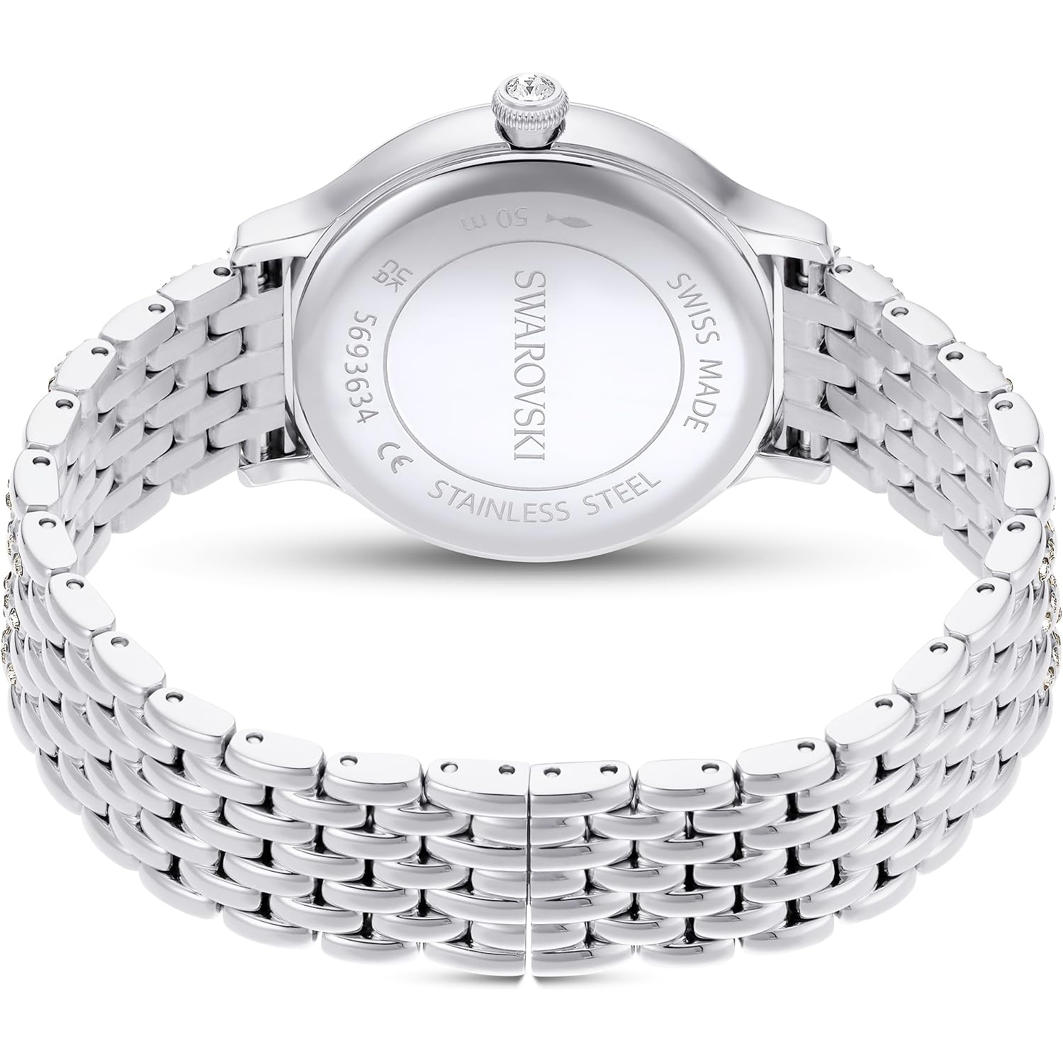 Swarovski Imber Watch, Swiss Made, Metal Bracelet, Silver Tone, Stainless Steel