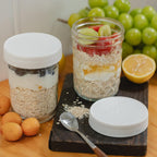 Yodecy 12 Pack 16 oz Wide Mouth Clear Mason Jars with Silver Metal Lids, Canning Jars for Overnight Oats, Food Storage, Dry Food, Snacks, Candies and More