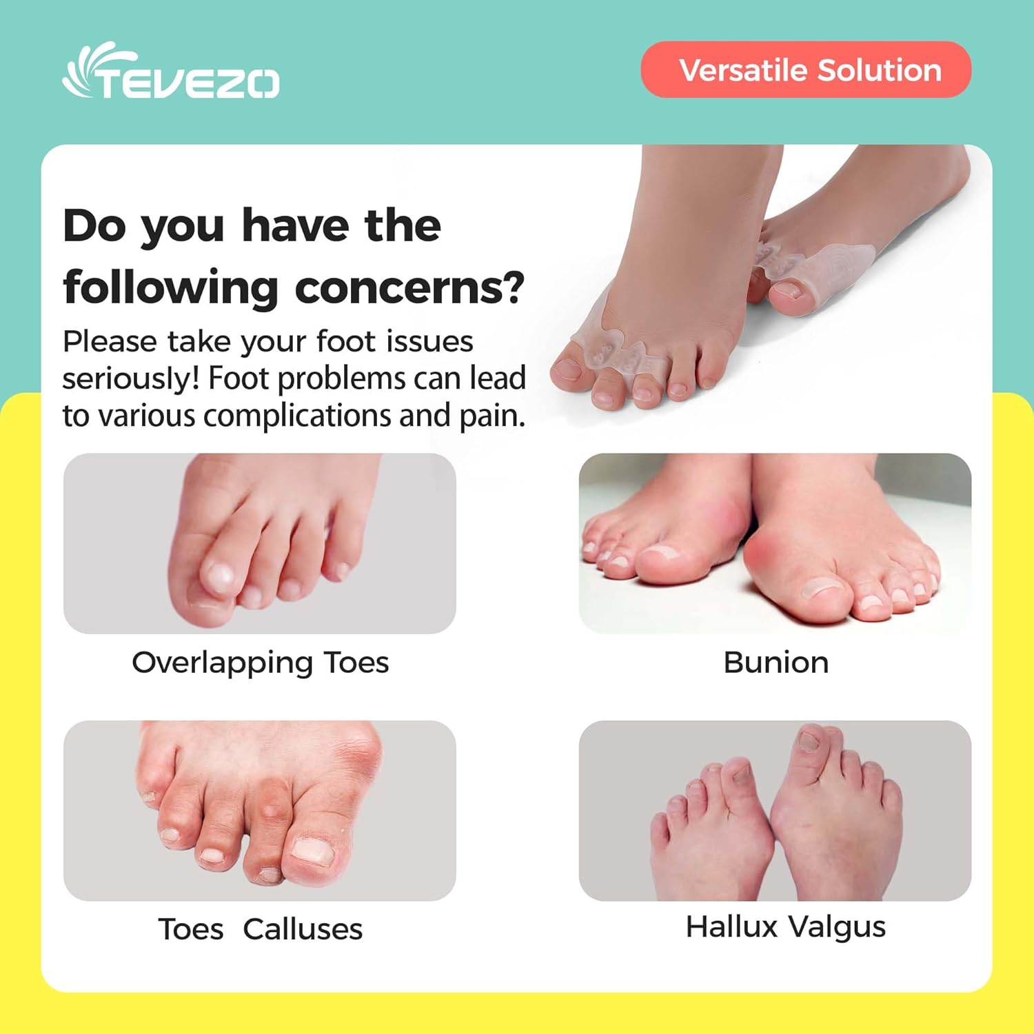 Toe Spacers & Bunion Corrector for KidsMenWomen|Corn Callus Removers|Bunion Relief|Overlapping Toes Separators (Toe Corrector Set (1 Pair, 20 ct Fillers), Small-Kids)