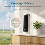Levoit Tower Fan For Bedroom, 20Db Quiet Desk Fan, Portable Fan With 23Ft/S | 3 Angles 4 Speeds Mini Oscillating Fan, Dc Motor, Bladeless, Easy To Carry, Remoter, 12H Timer, For Home, Room, Office, White