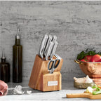 Cuisinart 7 Pc Stainless Steel Essentials Cutlery Block Set With Built In Sharpener
