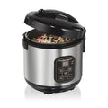 Hamilton Beach Digital Programmable Rice Cooker & Food Steamer, 8 Cups Cooked (4 Uncooked), With Steam & Rinse Basket, Stainless Steel (37518) | 8 Cups Cooked (4 Uncooked) | 4 Rice Settings | Pfas-Free Nonstick Pot | Steam Basket | Stainless Steel