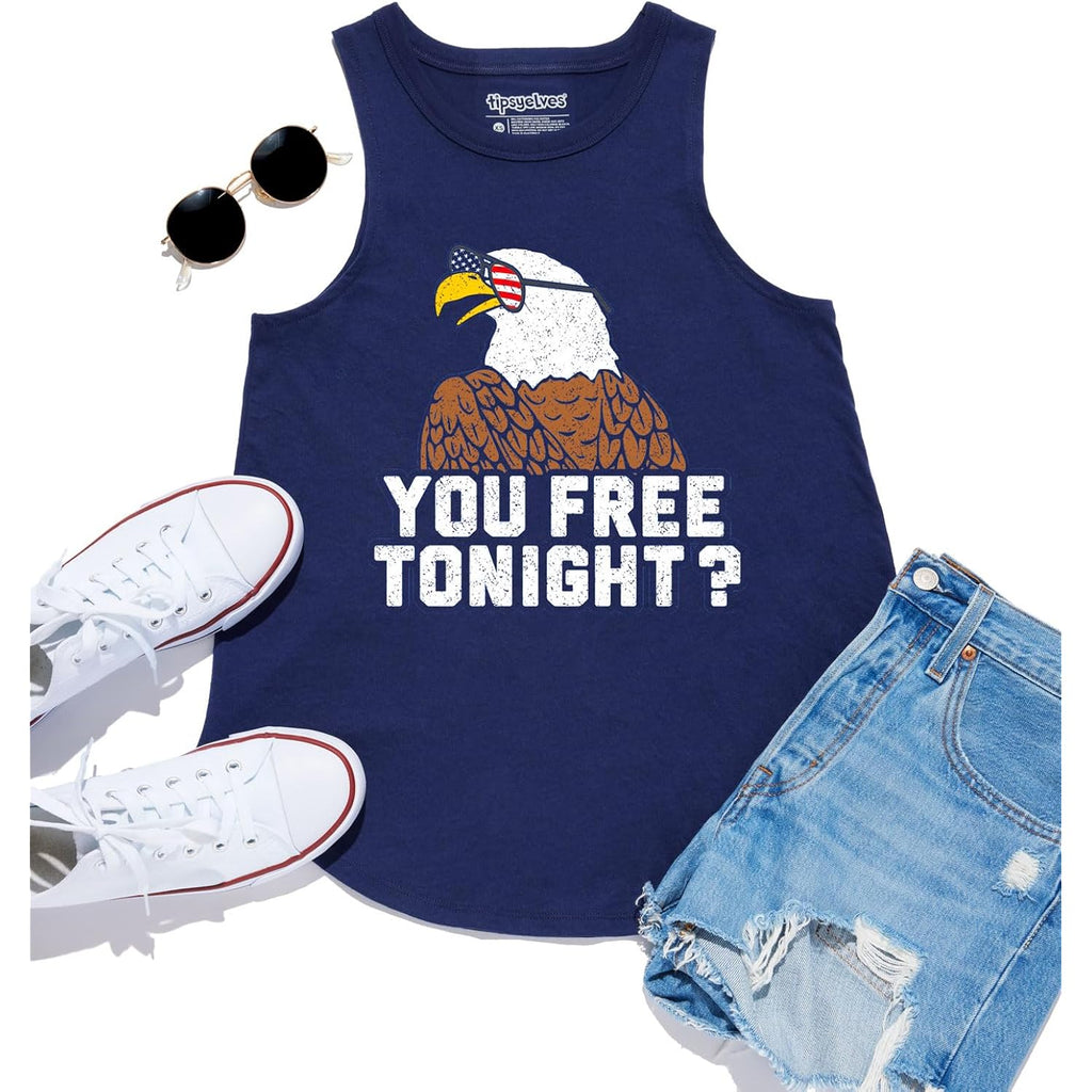 Tipsy Elves Women’s 4th of July Tank Tops Cute Patriotic American Flag Shirt Sleeveless July Fourth Outfits