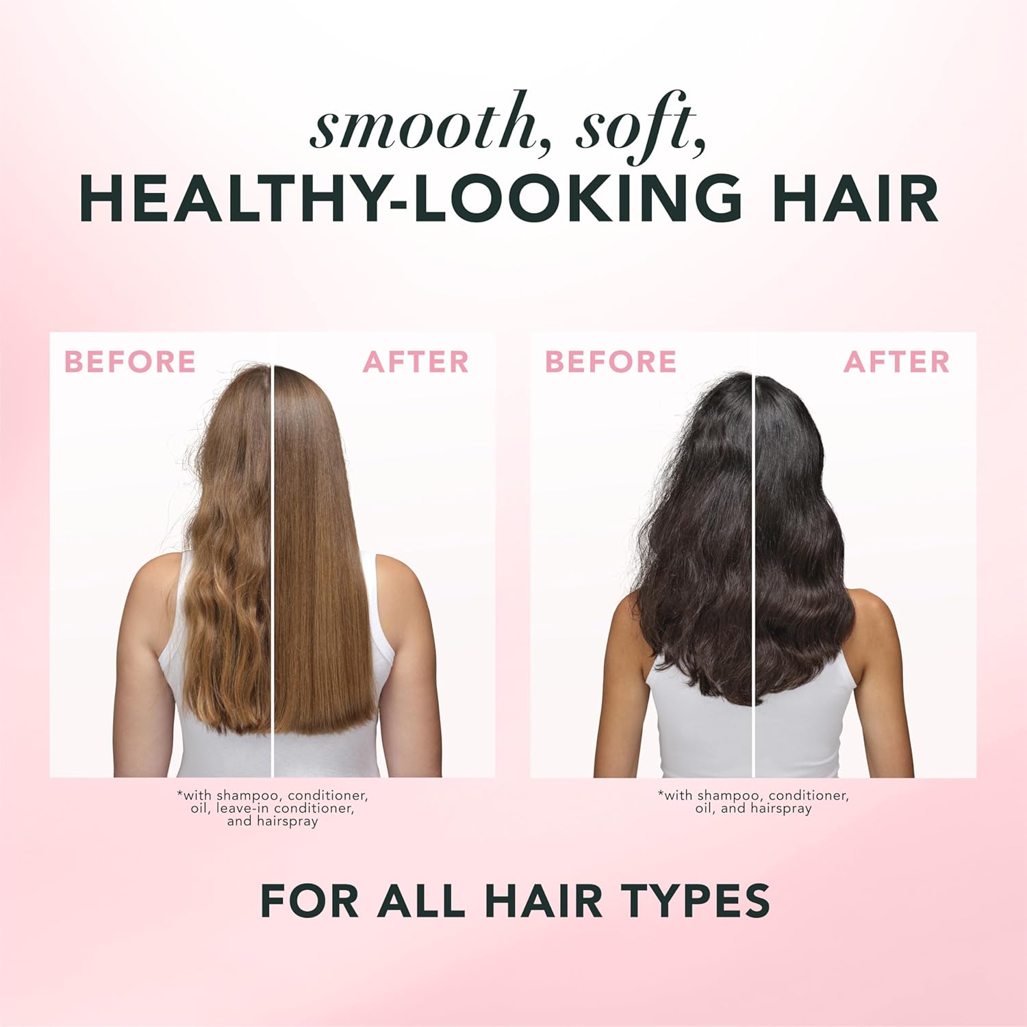 Herbal Essences Conditioner, Rose Hips + Passionfruit - Smooth Collection, Shiny Hair with Vitamin E & Jojoba, Safe for Color Treated Hair, Floral Scent, Cruelty-Free, Dermatologist-Tested, 29.2 Fl Oz