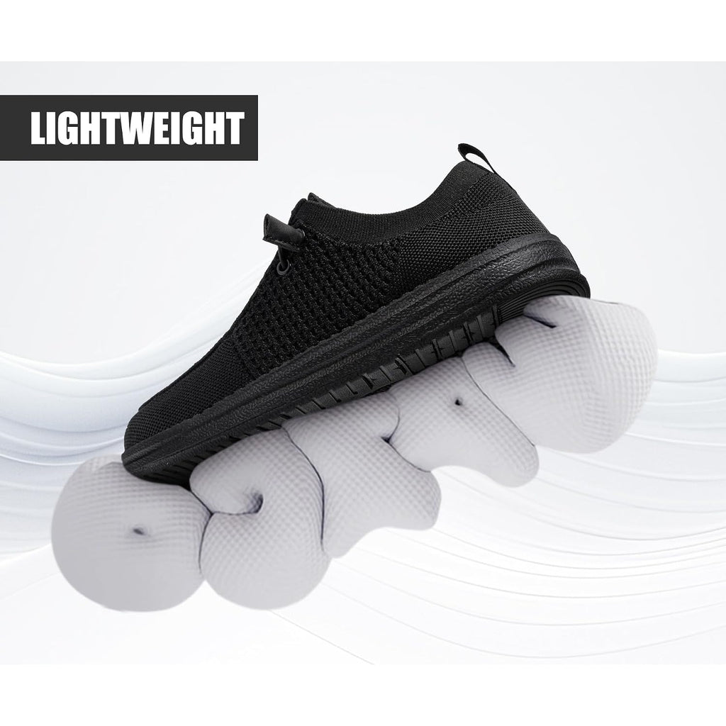 Larnmern Slip On Steel Toe Shoes Men Lightweight Comfortable Lounging Walking Sneakers Steel Toe Loafers