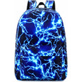 Mezhsa Boy School Backpack Elementary Middle Lightning Bookbag Laptop Teenager Waterproof Lightweight 17 Inches (1-Blue)