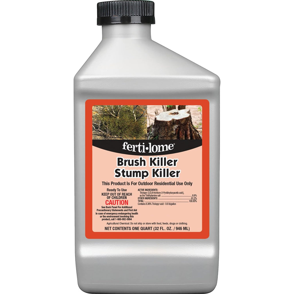 Fertilome (11485) Brush Killer & Stump Killer Woody Plant Control, 32 Oz | Triclopyr Ester Concentrate - Controls Woody Plants, Vines, Stumps In Non-Crop Areas - Property Owners
