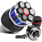 Men's Electric Rotary Shavers Bald，2026 Upgrade 7D Floating Electric Shaver with LED Display, IPX6 Waterproof, Type-C Fast Charge, Magnetic Heads, Travel Case - Ideal Men's Grooming Gift