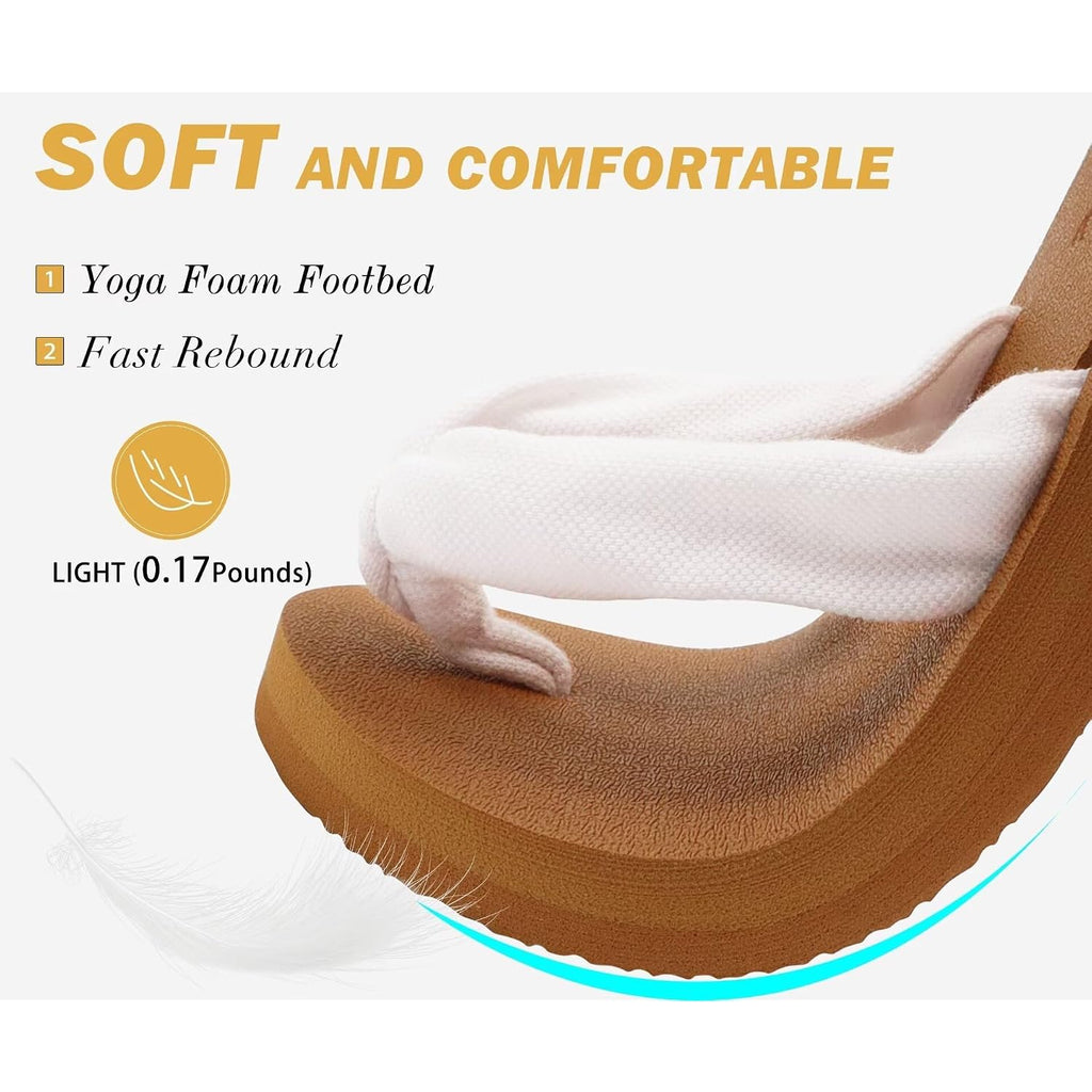 Kuailu Flip Flops For Women With Arch Support Yoga Mat Comfortable Summer Beach Walking Thong Cushion Sandals Slip On Indoor Outdoor