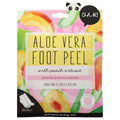 Oh K! Foot Peel Mask - Aloe Vera - Foot Peeling Mask for Dry Feet and Cracked Heels - Feet Exfoliant with Aloe Vera and Peach Extracts - 1 Pair