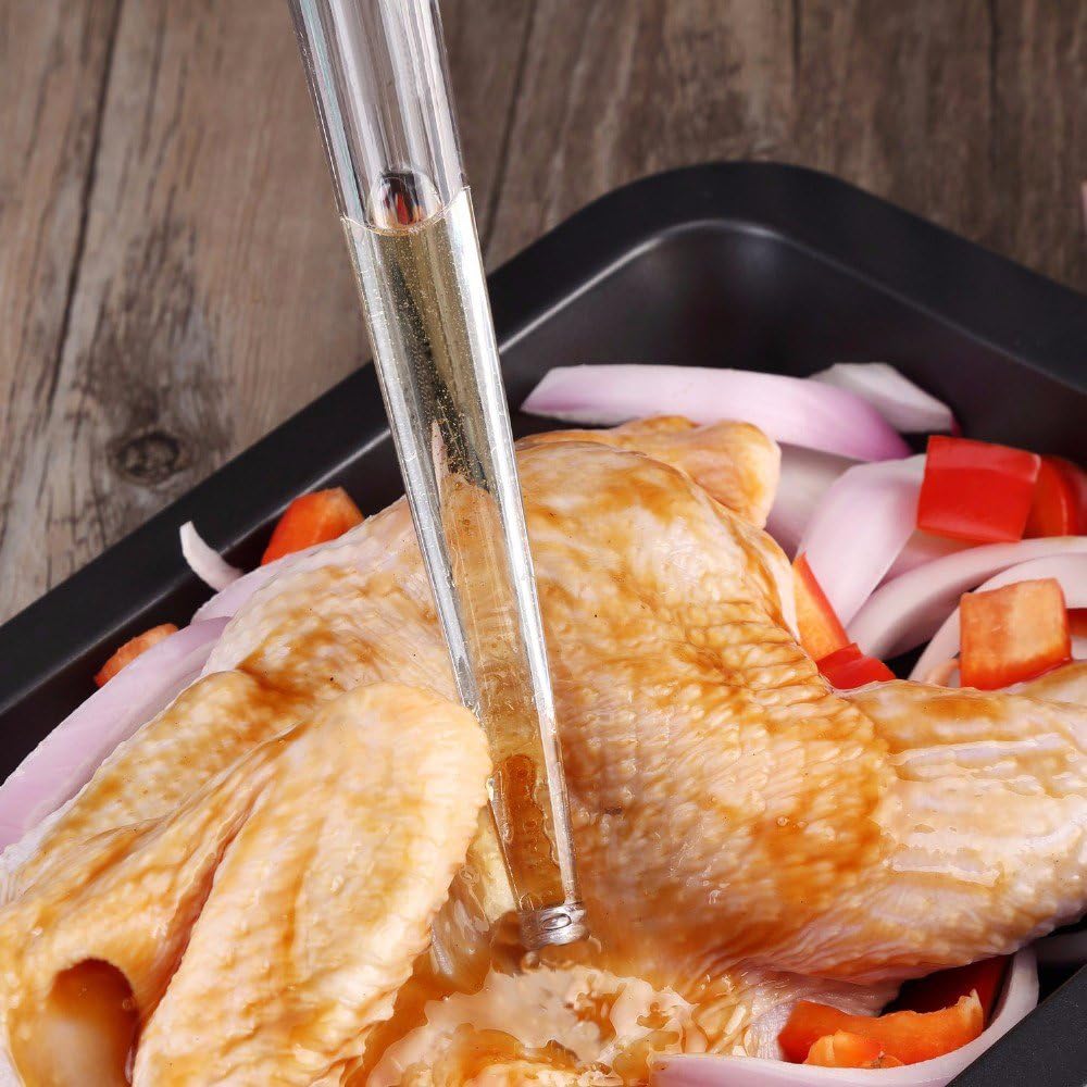Long Turkey Basters For Cooking With Measurements, Only For Room Temperature Liquids, Blue And Black Color