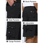 Mens Cargo Shorts Casual Shorts Hiking Shorts Below Knee Relaxed Fit Multi Pockets Running Joggers Outdoor Mens Shorts