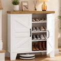 Heybly Shoe Cabinet, Modern Farmhouse Entryway Shoe Storage Cabinet With Doors, Adjustable Shelves,Hidden Shoe Storage, Versatile Entryway Cabinet Furniture With Thick Top & Reinforced Legs, Hsc001Wwb