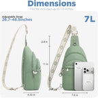 Anti Theft Sling Bag For Men & Women, Lightweight Puffer Rfid Crossbody Bag For Travel, Commuting & City Walking, Hands-Free Everyday Essentials Bag Green
