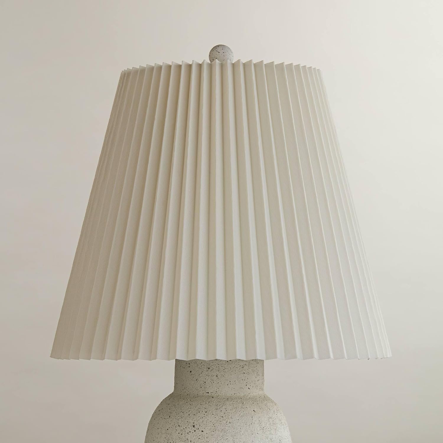 10" Top X 17" Bottom X 14 1/2" High X 14 3/4" Slant Lamp Shade (Pre-Assembled) Replacement Large Ivory White Bell Round Traditional Pleated Spider Harp Finial