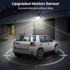 Solar Outdoor Lights, 202 Leds Flood Lights With 16.4 Ft Cable, Remote Control Solar Motion Sensor Outdoor Lights, 3 Modes Solar Powered Security Lights For Outside Patio, Yard, Garage, 2 Pack
