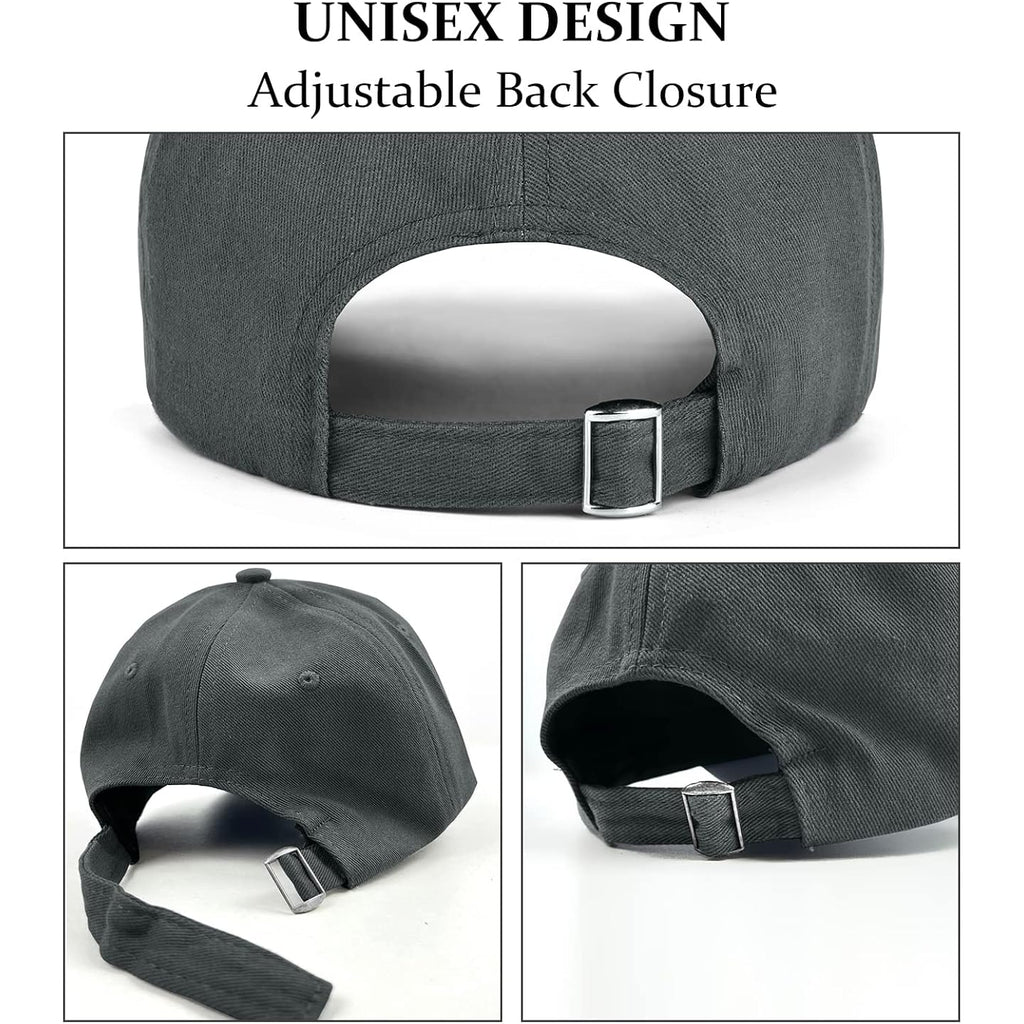 3 Pack Unisex Cotton Baseball Cap Adjustable Unconstructed Plain Sport Dad Golf Hat for Men and Women