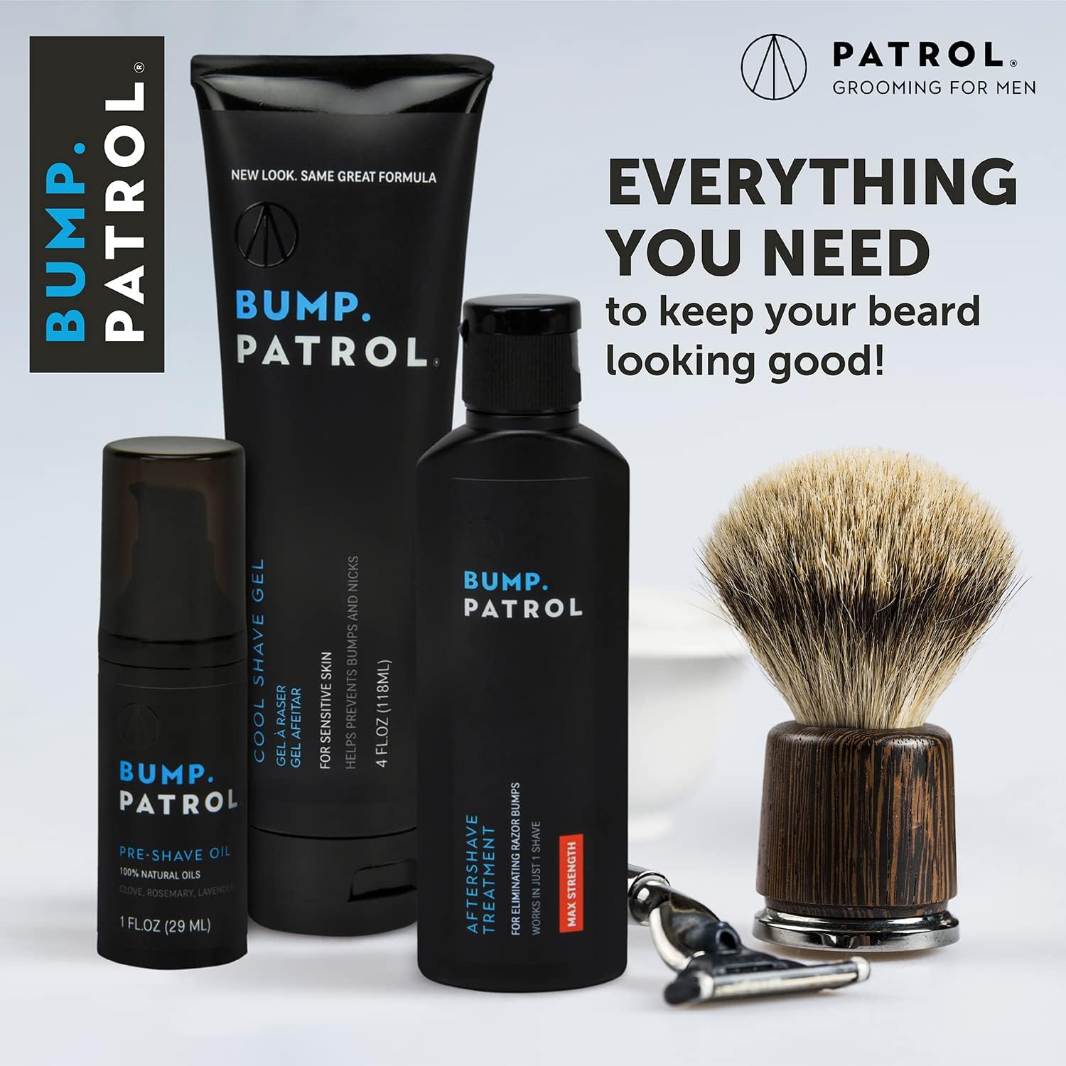 Bump Patrol Sensitive Strength Aftershave Treatment Serum – Razor Bump Stopper and Ingrown Hair Treatment for Men and Women, Alcohol Free Ingrown Hair Serum for Sensitive Skin 2 oz (Pack of 1)