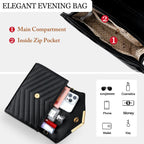 Kkxiu Women Formal Vegan Leather Evening Envelope Clutch Purses And Handbags For Party Wedding Prom Bridal