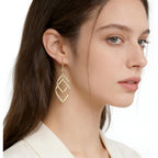 Gold Plated Earrings for Women Hypoallergenic Gold Earrings Statement Earrings for Girl Trendy Fashion Gold Jewelry Gifts Above 12 Years Old