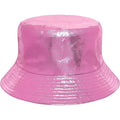 Fumwase Metallic Bucket-Hat Unisex Trendy Fisherman Sun Cap Packable Party Accessories Hats For Men Women