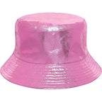 Fumwase Metallic Bucket-Hat Unisex Trendy Fisherman Sun Cap Packable Party Accessories Hats For Men Women