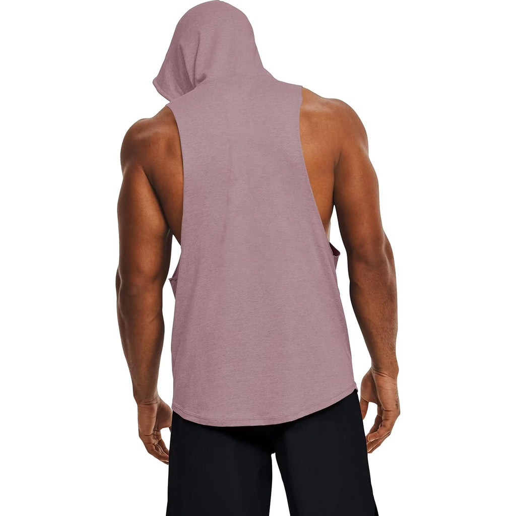 Men'S Icon Cut Off Workout Hoodies Gym Muscle Tank Shirts Sleeveless Training Hoodies