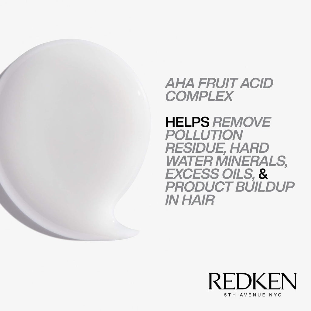 Redken Detox Hair Cleansing Cream Clarifying Shampoo For All Hair Types - Removes Buildup And Strengthens Hair Cuticle