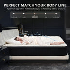 Moccona 12 Inch Queen Size Mattresses, Memory Foam Hybrid Mattress In A Box With Independent Spring, Soft And Comfortable, Pressure Relief, Certipur-Us Certified, Medium Firm