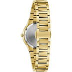 Bulova Ladies' Modern Millenia Gold Stainless Steel 2-Hand Quartz Watch, Blacl Dial Style: 97L175
