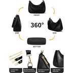 Small Shoulder Bags for Women, mini Purse Vegan Leather Shoulder Bag, Cute Retro Hobo Handbag