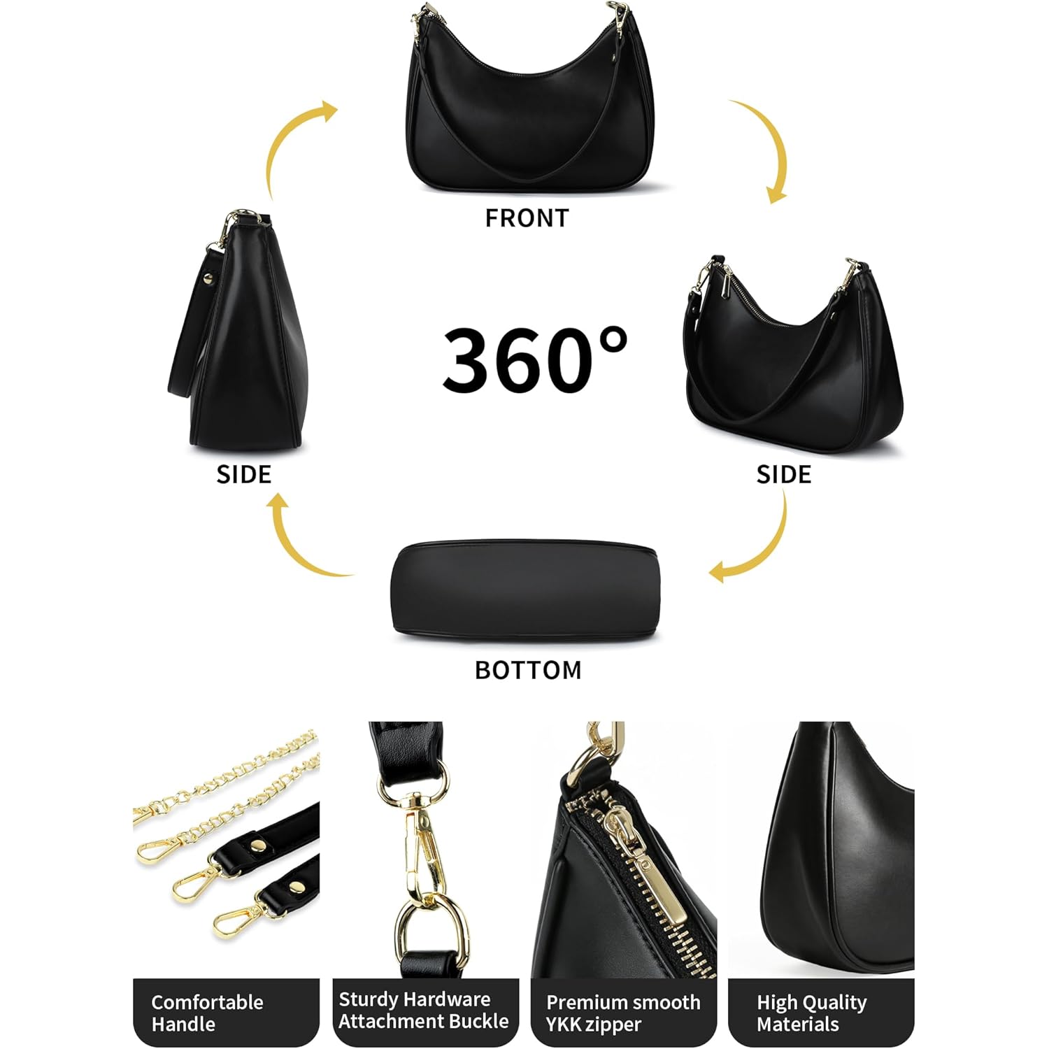 Small Shoulder Bags for Women, mini Purse Vegan Leather Shoulder Bag, Cute Retro Hobo Handbag