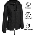 Raincoat Women Lightweight Waterproof Rain Jackets Packable Outdoor Hooded Windbreaker