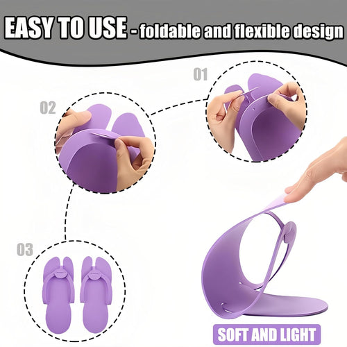 6 Pairs Disposable Foam Pedicure Slippers, Multi Color Bulk Pack for Nail Salons Guests and Spas