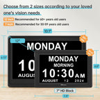 Dementia Digital Clock For Seniors Elderly, 20 Alarm Reminders 3 Ringtones For Memory Loss Alzheimers, Electric Time Date Day Large Display Calendar Clock, Auto Dst, 1024 * 600P Hd