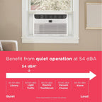 Frigidaire 8,000 Btu Window Air Conditioner With Remote Control, Cools Up To 350 Sq. Ft., Quiet Operation, Eco Mode, 3 Fan Speeds, Auto Restart, White