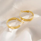 Hoop Earrings 14K Gold Hoop Earrings for Women Square-edge Gold Earring Hoops Paddle Back Women’s Hoops Earring Birthday Gifts 22mm