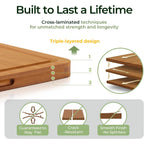 Keechee Bamboo Cutting Board, Durable Wood Cutting Boards For Kitchen With Deep Juice Grooves & Built-In Handles, Ideal Charcuterie & Chopping For Meat, Vegetables And Fruits Ideal Kitchen Gifts