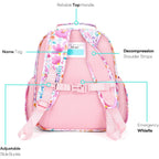Kids Backpack For Girls: Girls Backpack 5-8 - Kindergarten Elementary School Bookbag For Girl - Flower Pink