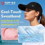 TOP-EX Cooling UV 50 High Ponytail Baseball Cap for Women Breathable & Lightweight for Running Golf Workout Sports Cap White