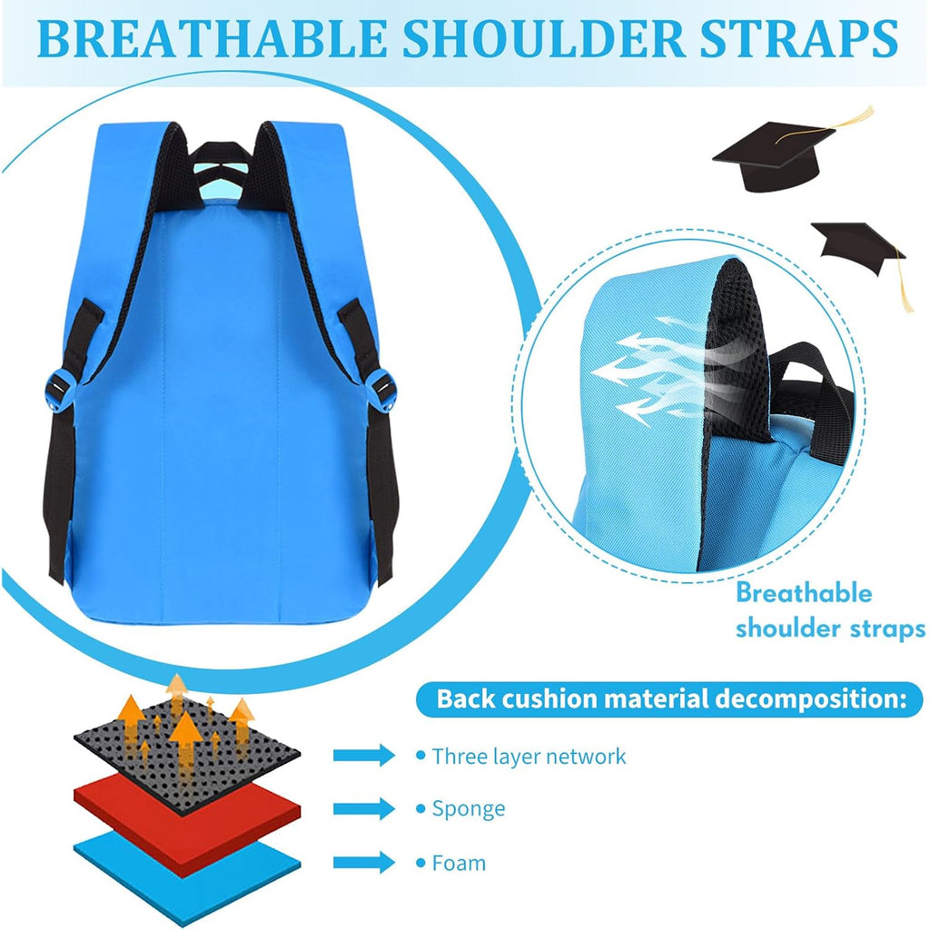 10 Pcs 17 Inch Kids Backpacks Bulk, Classic Student Bags For School | Printed Bulk Pack, Padded Straps, Side Bottle Holder, Middle School, Donation Charity Use