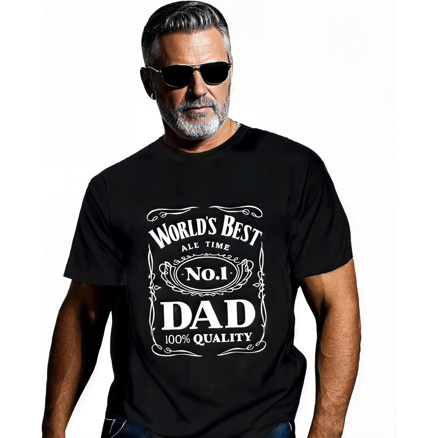 World´S Best No. 1 Dad Daddy Father Day Giftst-Shirt Black