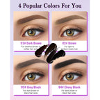 Eye Brow Gel Tinting Kit,Brown Tattoo Eyebrow Tint Stain Peel Off For Women | 2Pcs Easy Peel Off Tattoo Eyebrow Tint Kit, Long Lasting Waterproof Tinted Brow Gel,Thanksgiving Christmas Eyebrow Makeup Set