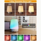 Winshine Touch Wake Up Night Light With Sunrise Simulation Alarm Clock, 3 Ways Dimmable Warm White Bedside Lamp For Kid Bedrooms Rgb Ambient Table Nightstand Light,Sleep Aid Snooze Timer Mode