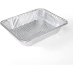 Glad Disposable Half Size Aluminum Steam Pans, Deep Heavy Duty Foil Pans for Steaming, Baking, Roasting, Meal Prep, Catering & Freezer Storage, 12.5 x 10.25 x 2.5 Inch, 2 Count