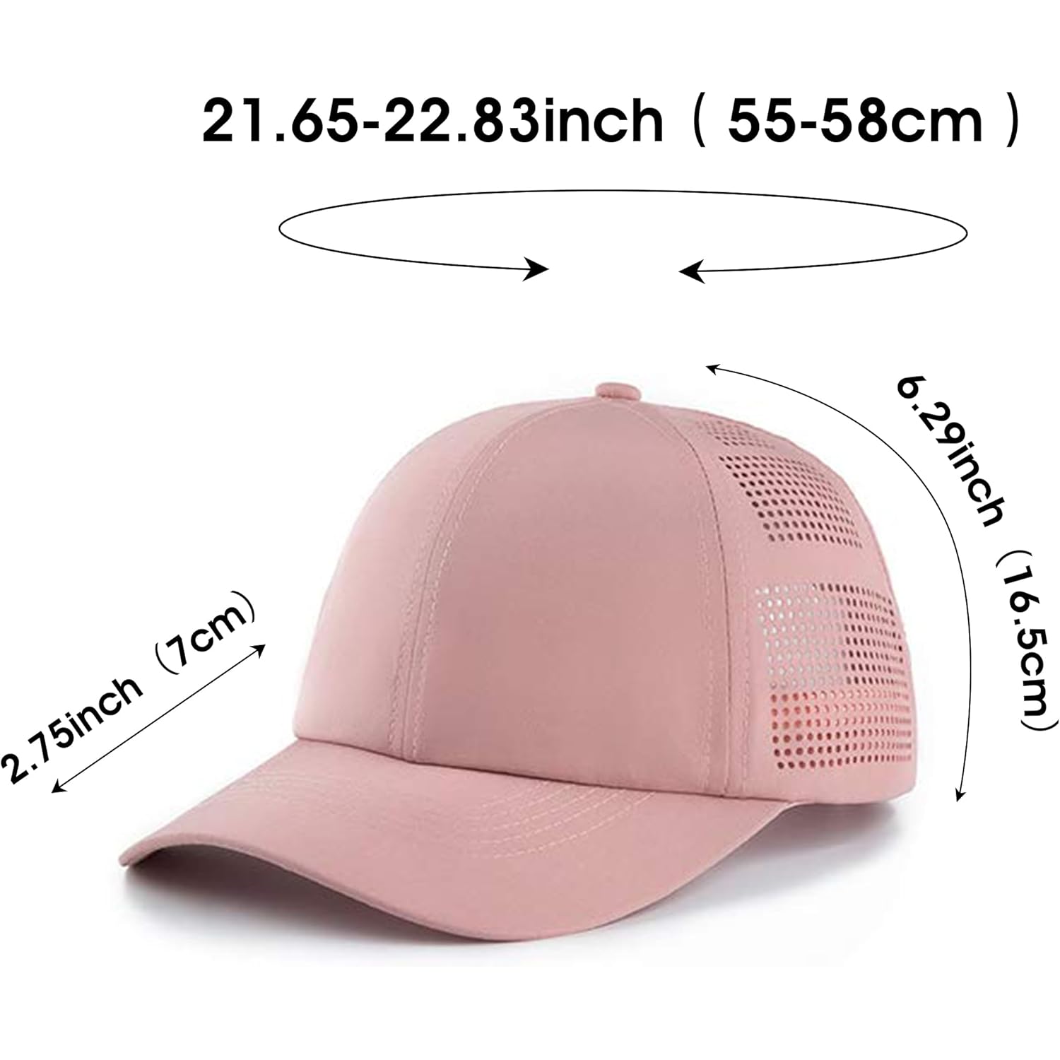 Women Quick Drying Baseball Cap Sun Hats Mesh Lightweight UV Protection for Outdoor Sports - Multiple Colors