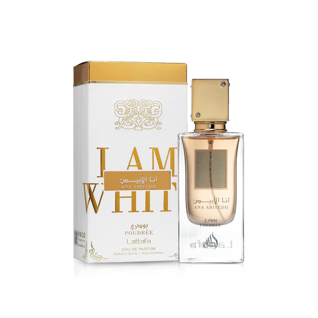 Lattafa Perfumes Ana Abiyedh Poudree for Women Eau de Parfum Spray, 2.0 Ounce / 60 ml