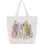 LEADO Cute Canvas Tote Bag with Pocket, Book Lovers Gifts - Mothers Day, Birthday, Book Club Gifts for Book Lovers Women - Reading Accessories, Librarian, Bookish, Readers, Teacher, Library Present