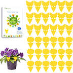 Garsum Fruit Fly Sticky Trap For Indoor And Outdoor, 36 Pack Fungus Gnat Killer For Houseplant,Mosquitos, Flying Insect, White Flies